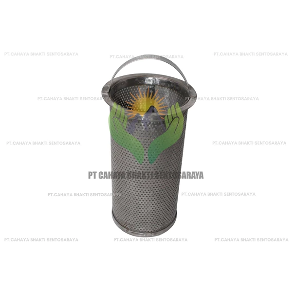 Stainless Steel Basket Type Strainer With Wire Mesh Filter 